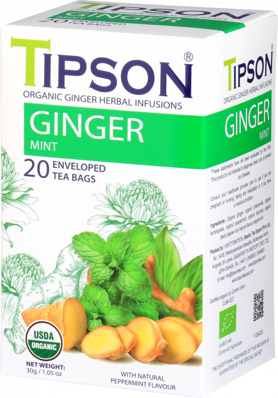 ORGANIC GINGER MINT saszetki - 20 x 1,5 g
