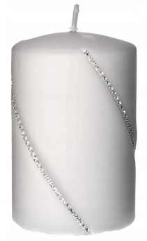 Topcotton Świeca dekoracyjna szara Bolero matowa 10cm wysokości