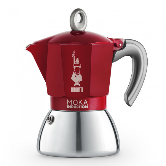 Bialetti Kawiarka New Moka Induction 6-cup Red NEW MOKA INDUCTION RED 6 CUPS