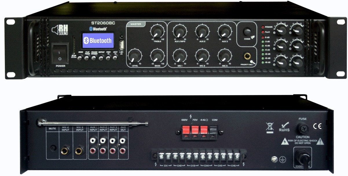 RH Sound 100V ST-2060BC+FM+BT - wzmacniacz
