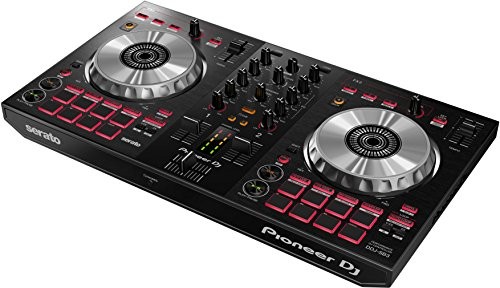 Pioneer DJ DJ - 2-kanałowy kontroler DJ do Serato DJ Lite - mikser - akcesoria dla DJ-ów - Scratch Pad - dwa duże aluminiowe kółka Jog DDJ-SB3