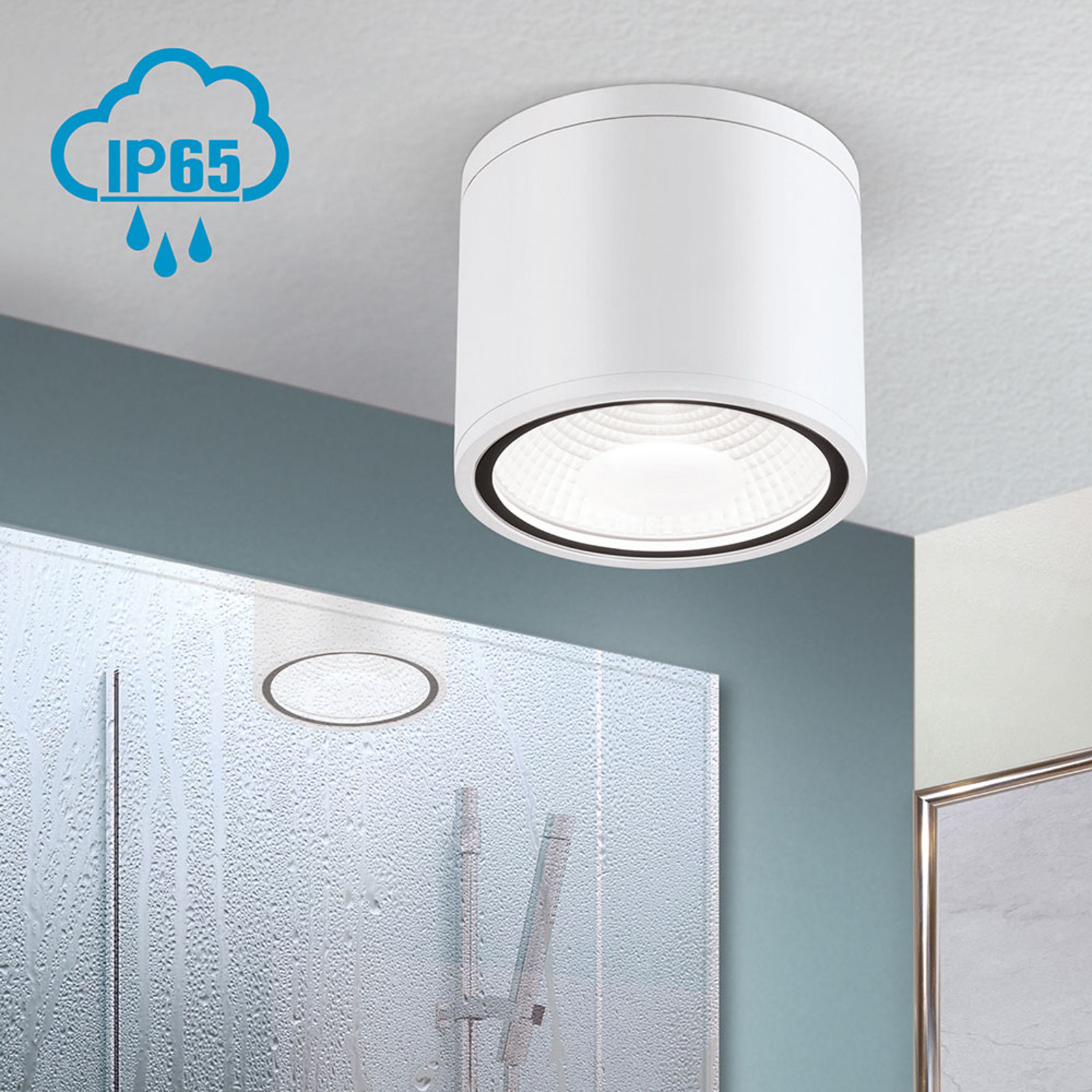 ORION Lampa sufitowa LED Sputnik IP65 14,5 cm biała