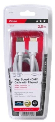 Vivanco Kabel HDMI 2m Biały 47165 47165