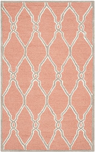 Safavieh cam352 W Augusta tekstura dywan, wełna, Coral/kość słoniowa CAM352W-3