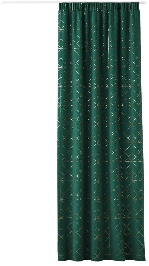 ACTION Zasłona GLAMMY zielona 140 x 250 cm na taśmie