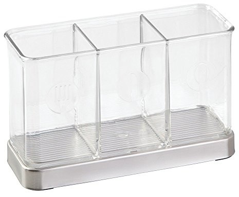 InterDesign Organizer 67280eu forma 2 sztućce firmy Inter wykonana ze szczotkowanej stali szlachetnej/przezroczysty 67280