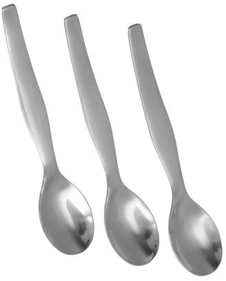 Metaltex 252928 łyżka do jajek 3-częściowy zestaw ze stali nierdzewnej 252928