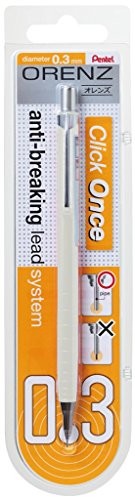 Pentel orenz ołówek mechaniczny, 100% odporne na pękanie, na gorąco, biały 0.3mm XPP503-WX