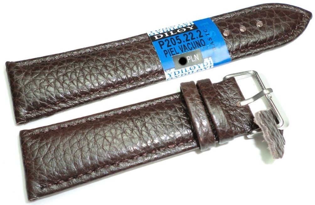 Diloy Skórzany pasek do zegarka 22 mm P205.22.2 P205.22.2