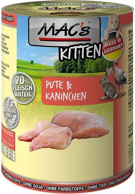 Macs Mac's Cat Kitten Karma z indykiem i królikiem dla kociąt 400g