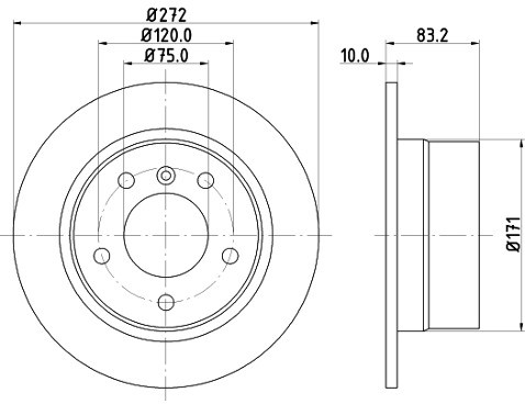 HELLA PAGID Tarcza hamulcowa PAGID 8DD355104-821