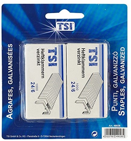 TSI ze zszywkami 24/6, 2 X opakowanie 1000 4022792490285