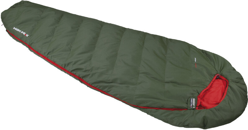 High Peak Pak 600 Sleeping Bag, oliwkowy Left Zipper 2022 Śpiwory syntetyczne 23246