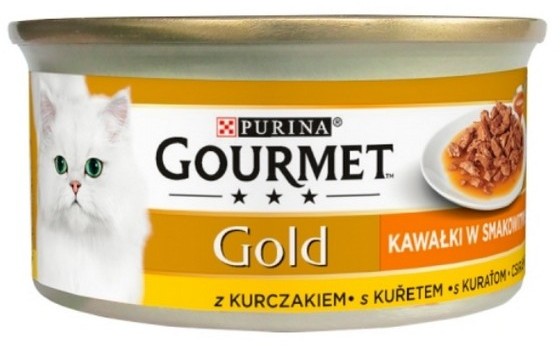 Zdjęcia - Karma dla kotów Gourmet Purina  Gold Sauce Delights mokra karma dla kota z kurczakiem 85g 