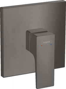 Hansgrohe 32565340 Jednouchwytowa bateria prysznicowa montaż podtynkowy element zewnętrzny uchwyt jednoramienny czarny chrom szczotkowany