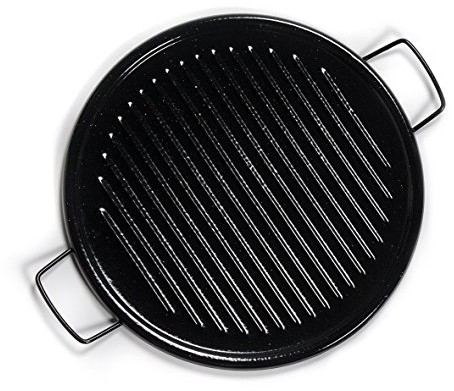 Vaello La Valenciana La valenciana 36 cm emailierten nierdzewna patelnia do grillowania z 2 uchwytami, czarna _ parent, czarny, 46 cm 2246