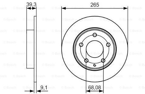 BOSCH Tarcza hamulcowa 0 986 479 C26
