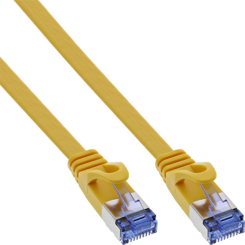 InLine Flat Patch kabel U/FTP Cat.6A żółty 7m