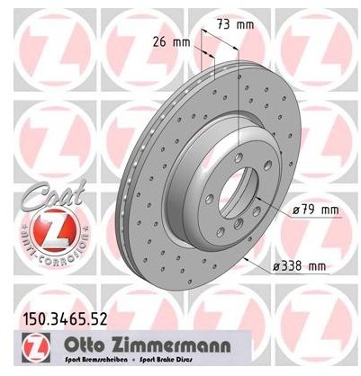 Zimmermann Tarcza hamulcowa 150.3465.52