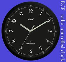 Atrix Zegar czarny sterowany radiowo #1 ATE0136RC