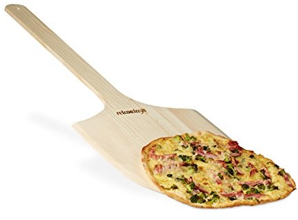 Relaxdays łopatka do pizzy łopatka do pizzy XXL z drewna z Extra długim uchwytem HBT ok. 1 x 30 x 78 cm piec do pizzy Pizza podnośnik jako idealny dodatek do krojenia może być również stosowany jako t 10020497