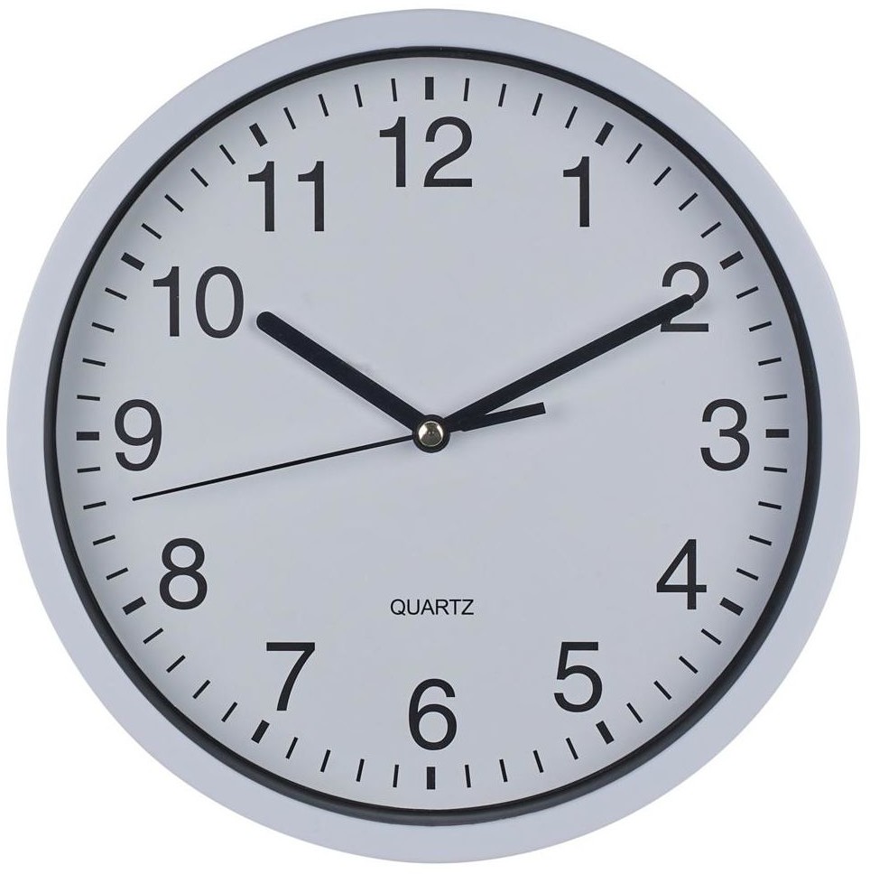Zegar ścienny LZE-11 śr. 20 cm biały