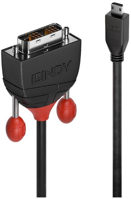 Lindy 36285 Kabel Micro HDMI na DVI Black Line 0,5m LY-36285