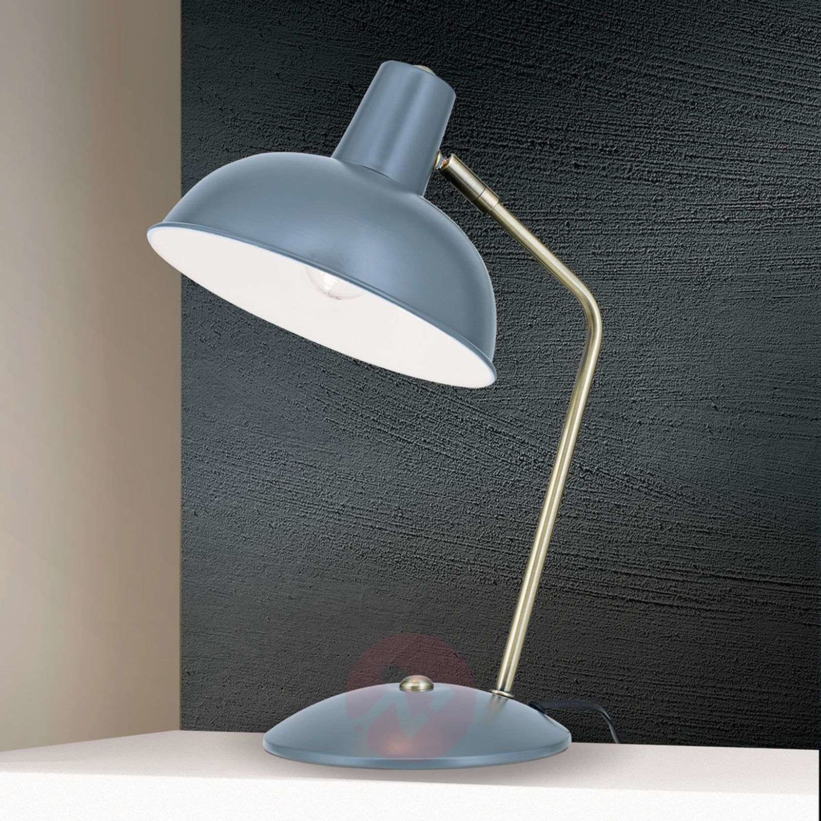 Orion Klasyczny wygląd lampa stołowa Fedra szara