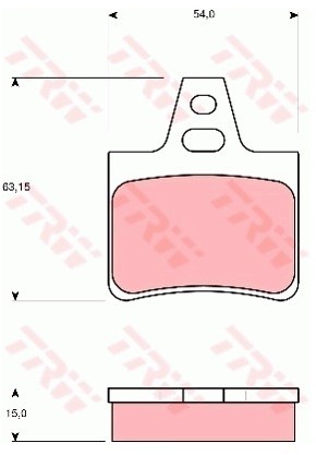 TRW Zestaw klocków hamulcowych, hamulce tarczowe GDB986