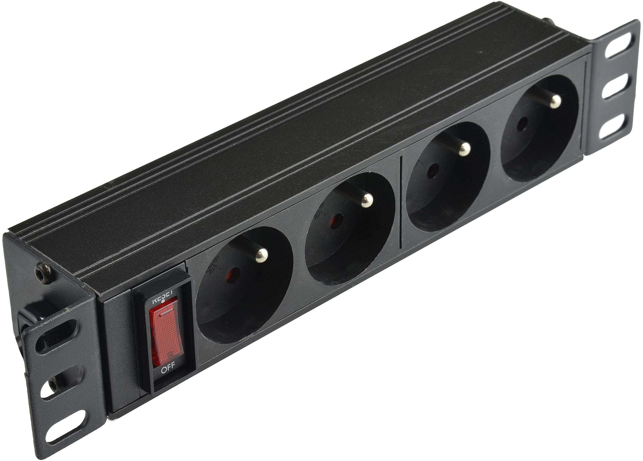 Neku Listwa zasilająca Rack 10'' 4 gn wyłącznik