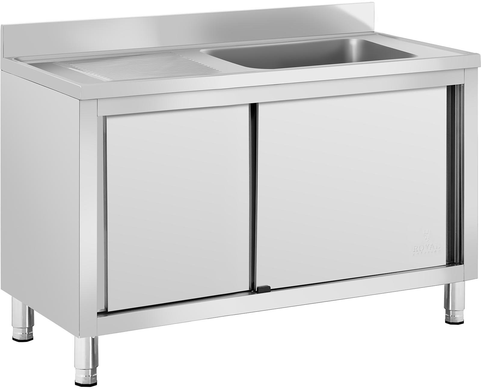 Royal Catering Szafka ze zlewem 1 komora stal nierdzewna 500 x 400 x 260 mm RC-IKS07