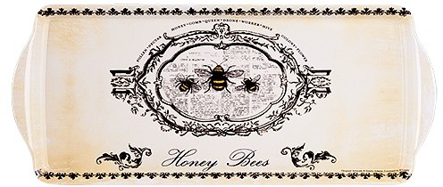 Ashdene Taca Z Melaminy Pszczółki Beżowa Duża 38 X 16,5 Cm