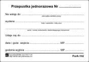 Firma krajewski Przepustka jednorazowa [Pu/A-102] Pu/A-102