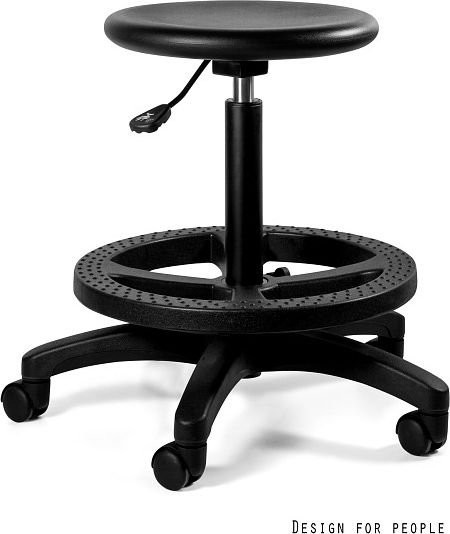 Unique Taboret ERIZO czarny specjalistyczny bez oparcia 5005