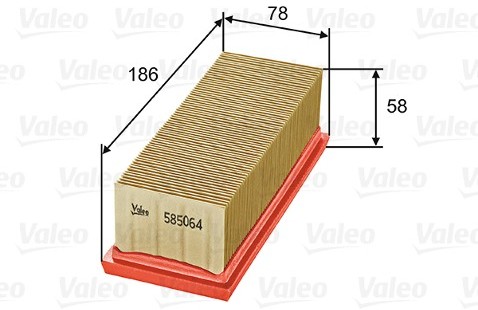 Valeo filtr powietrza panelowy 585064 - Bezpłatny zwrot do 30 dni, największy wybór produktów. 585064
