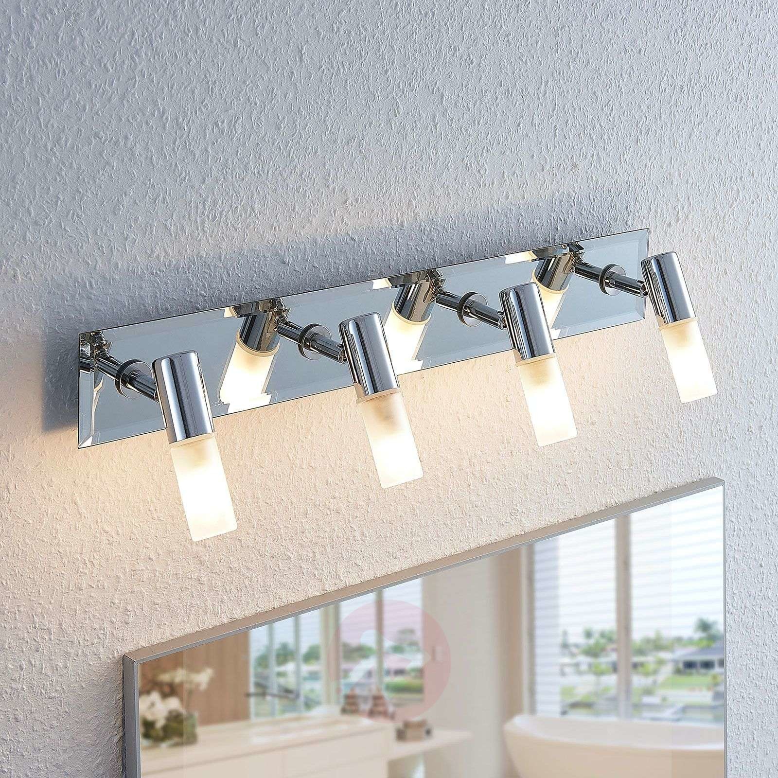 LINDBY Łazienkowa lampa sufitowa Zela, 4-pkt., 53 cm