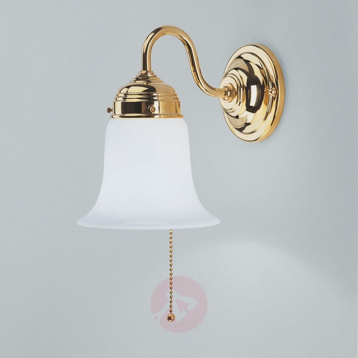 Berliner Messinglampen Polerowana mosiężna lampa ścienna Sibille