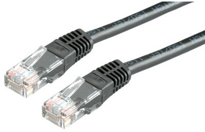 Patchcord UTP kat.5e 1m czarny)