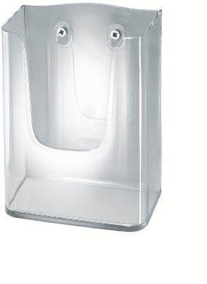 Sigel ścienny pojemnik na prospekty, akryl, DIN A6, przezroczysty, szkło/przezroczysty LH117