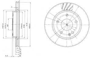 Delphi Tarcza hamulcowa BG3395