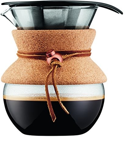 Bodum 11592 109 pour over zaparzacz do kawy z filtrem Permanent 0,5 L, mehrla Gig, przezroczysty, 13,8 x 11,5 x 15,4 cm 11592-109