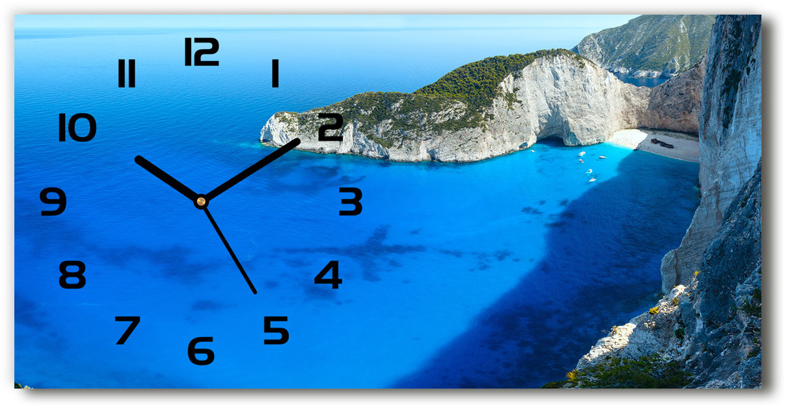 Zegar ścienny szklany Zakynthos Grecja