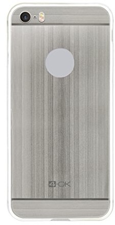4-OK 4-OK to metalowe etui ochronne do Apple iPhone/5/5S, kolor srebrny MTISES