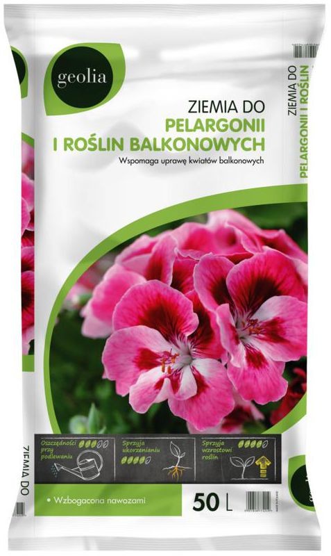 Ziemia do pelargonii i roślin balkonowych 50 l GEOLIA