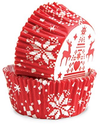Unbekannt ScrapCooking 5088 Boże Narodzenie 36 sztuki foremki do muffinów papier nadaje się do bezpośredniego kontaktu z żywnością wielokolorowa 16 x 10,6 x 2,5 cm 5088