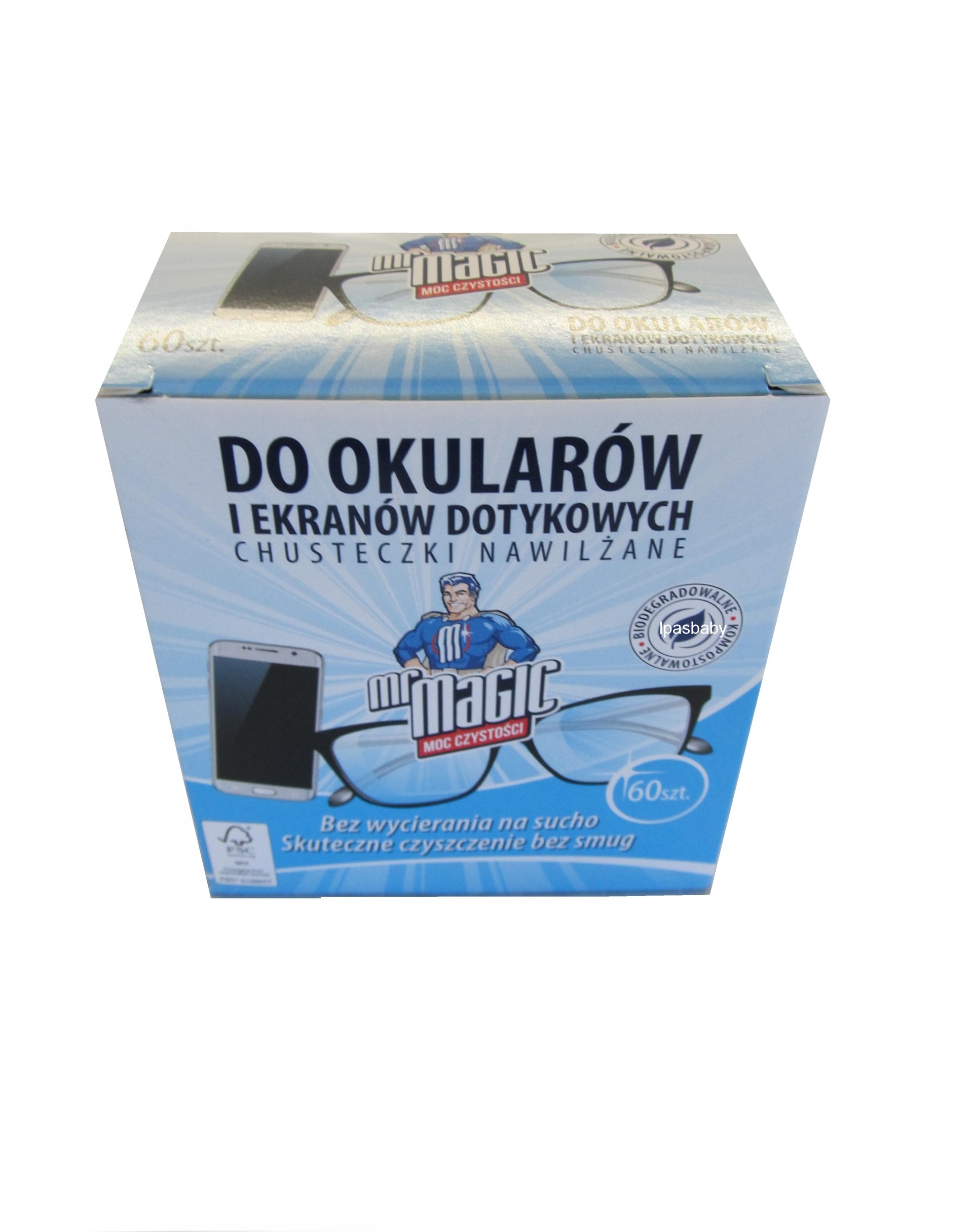 Mr Magic chusteczki nawilżane do okularów 60SZT
