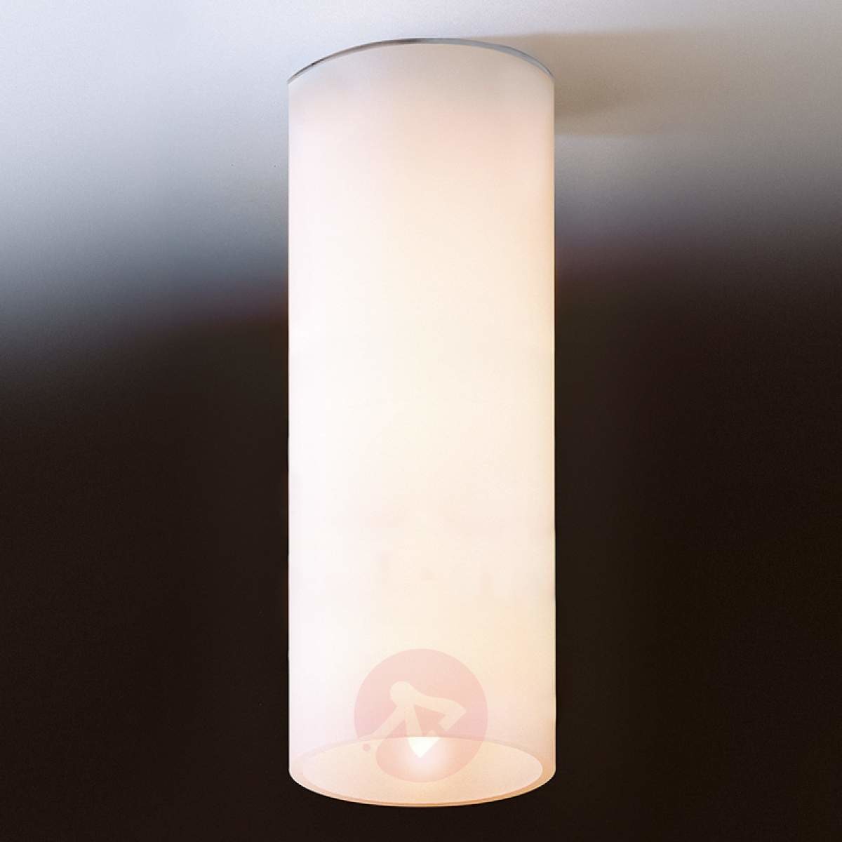 Prosta Lampa sufitowa DELA z białego szkła