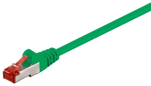 Wentronic 95647 kabel sieciowy Cat6 S/FTP (2 X wtyk RJ45, PIMF podwójnie ekranowany) Zielony 4040849956478