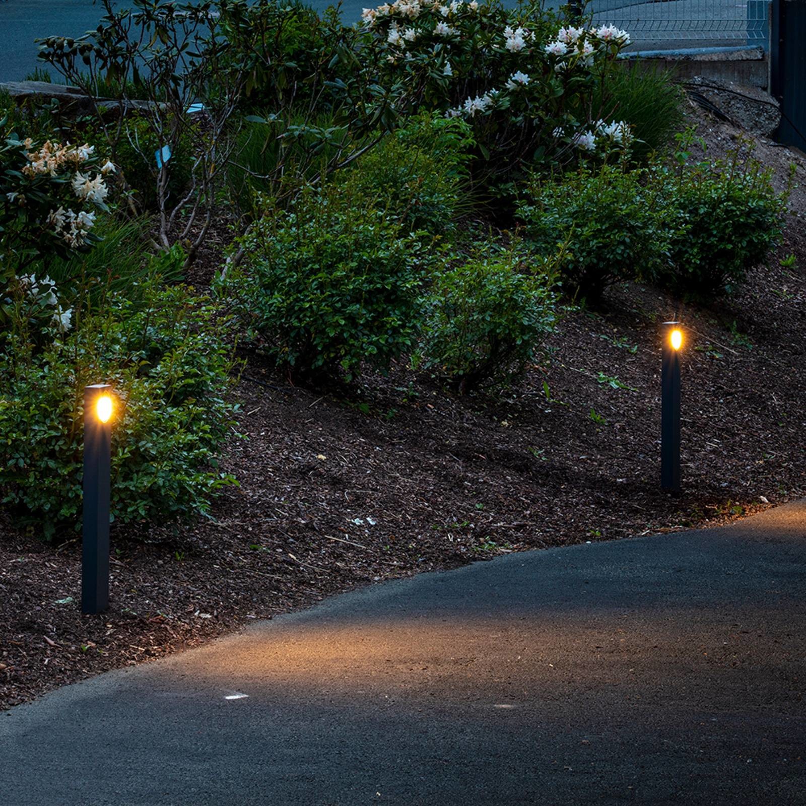 Brumberg Quader słupek ogrodowy LED, grafit, IP54