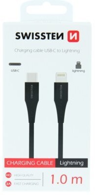 SWISSTEN Kabel USB Typ-C Lightning SWISSTEN 1 m Czarny